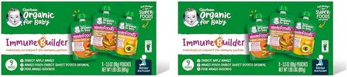 Gerber Baby Food, Value Pack, Organic Pouch Variety Pack, Sitter, 9 Count (3.5 oz each) in Saudi Arabia
