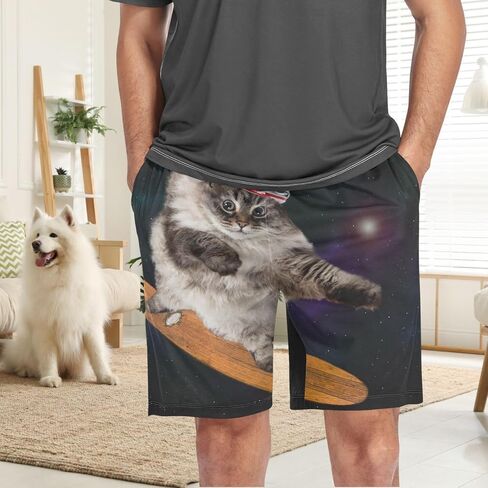 visesunny Mens Pajama Shorts Soft Sleep Pants Breathable Summer Cool Lounge Sleepwear with Pockets S-XXL in Saudi Arabia