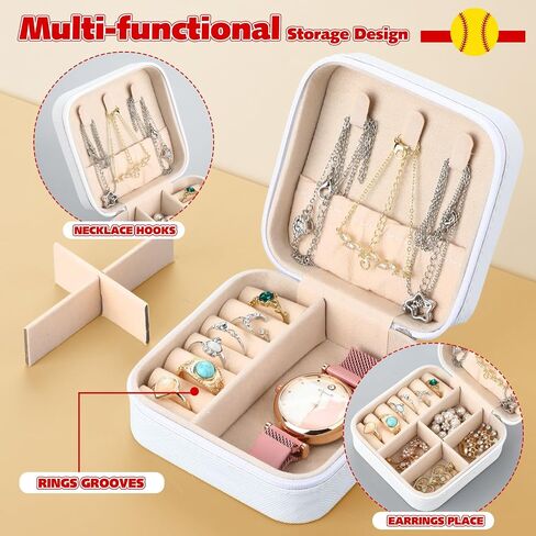 Leinuosen 12 Pack Softball Gifts Jewelry Case for Women, Softball Senior Night Gifts, Chenille Jewelry Box for Team, Graduates in Saudi Arabia