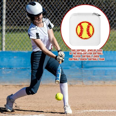Leinuosen 12 Pack Softball Gifts Jewelry Case for Women, Softball Senior Night Gifts, Chenille Jewelry Box for Team, Graduates in Saudi Arabia