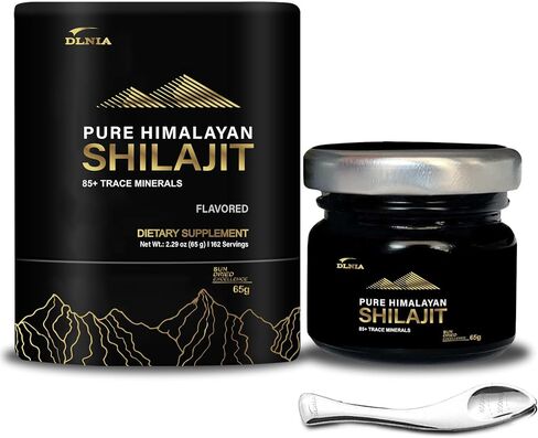 Shilajit Pure Himalayan Organic Shilajit Resin Supplement- Gold+ Grade with 85+ Trace Minerals with 75% Fulvic Acid, Overall Energy & Immune Support, Pure Shilajit for Men & Women, 65g in Saudi Arabia