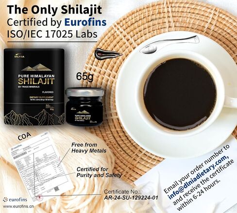 Shilajit Pure Himalayan Organic Shilajit Resin Supplement- Gold+ Grade with 85+ Trace Minerals with 75% Fulvic Acid, Overall Energy & Immune Support, Pure Shilajit for Men & Women, 65g in Saudi Arabia