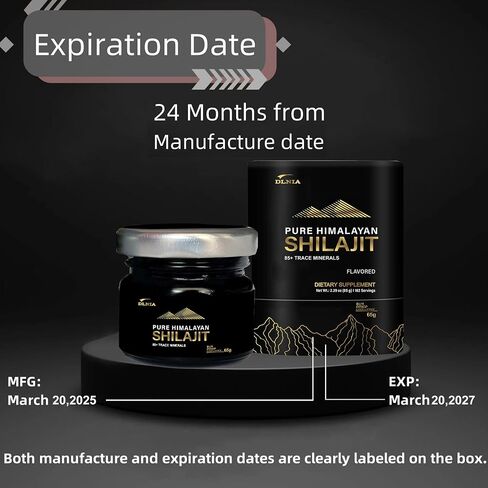 Shilajit Pure Himalayan Organic Shilajit Resin Supplement- Gold+ Grade with 85+ Trace Minerals with 75% Fulvic Acid, Overall Energy & Immune Support, Pure Shilajit for Men & Women, 65g in Saudi Arabia