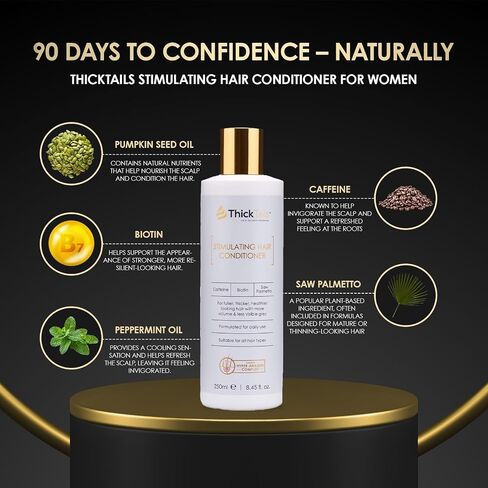 ThickTails Hair Growth Shampoo For Women - For Thinning Hair & Breakage Due to Menopause, Stress, Postpartum Recovery. Anti Hair Loss Shampoo For Hair Regrowth. DHT Blocking Shampoo. Biotin Caffeine in Saudi Arabia
