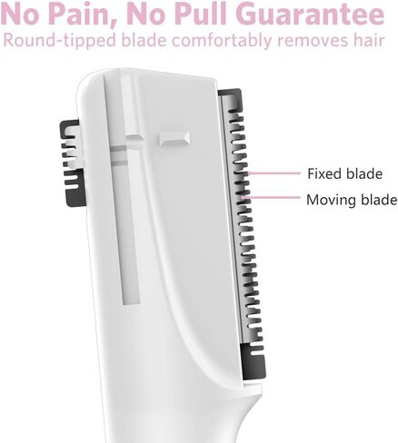 Upgraded Eyebrow Trimmer, Funstant Precision Electric Eyebrow Razor for Women Battery-Operated Facial Hair Remover with Comb No Pulling Sensation Painless for Face Chin Neck, Upper-Lip, Peach-Fuzz in Kuwait