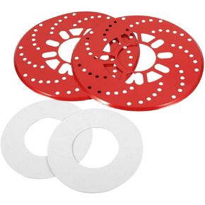 Disc Rotor Cover, Disk Brake Cover, 2PCS/Set Universal Auto Car Wheel Aluminium Disc Drum Rotor Trim Decorative Covers Retrofit Brake Racing Cover 26cm(Red)