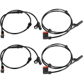 OCPTY 4pcs ABS Sensor Left Right Front Rear Fit for 2012-2015 for Mercedes-Benz C250 2008-2014 for Mercedes-Benz C300 2008-2015 for Mercedes-Benz C63 AMG ABS Wheel Speed Sensor ALS1860 ALS1858