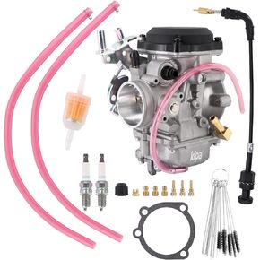 KIPA Carburetor For Dyna Electra Glide Fatboy Softail Sportster 1200 XLH1200 Sportster 883 XL883 XLH883# 27490-04 CV40 CV 40mm Tuned Performance with new spark plug