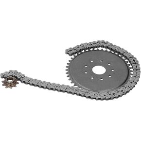 Ymiko Front Rear Sprocket, 10T Front Sprocket Cog + 44T Rear Sprocket Cog + 415 Chain, Motorized Bicycle Steel Alloy Sprocket for 48cc 66cc 70cc 80cc 2 Stroke Motorized Bicycle