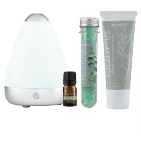SpaRoom PureMist Medium Ultrasonic Essential Oil Diffuser with Gradient Lighting Effect