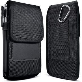 Holster for iPhone 15 Pro Max, 15 Plus, 14 Plus 14 Pro Max, 13 Pro Max, 12 Pro Max, 11 Pro Max, Xs Max, 8 Plus, Cell Phone Belt Holder Case with Clip ID Card Pouch Cover (Fits Phone with Case)