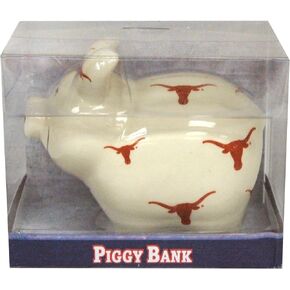 NCAA Texas Longhorns Piggy Bank with All Over Logo
