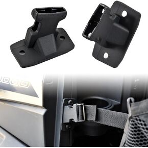 SAUTVS Front Door Net Female Buckle for Polaris Ranger XP 1000 900 Crew, Plastic Black Front Door Side Safety Net Fastener Base Support for Polaris Ranger Crew XP 1000 900 2016-2020 Accessories, 2PCS