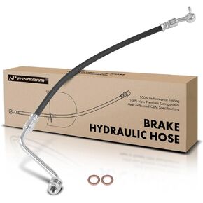A-Premium Rear Passenger Brake Hydraulic Hose Compatible with Hyundai Models - Veracruz 2007 2008 2009 2010 2011 2012 3.8L - Replace# 587383J000