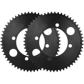 Teeth Sprocket Kit, 2pcs 25H 55T 54mm Tooth Rear Sprocket Fits for 47cc 49cc Mini Motorcycle ATV Quad Bike Black