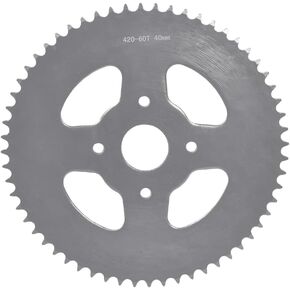 AlveyTech #40/41/420 Chain 60 Tooth Rear Sprocket - For 163-19cc Mini Bikes, Replacement Heavy Duty Steel Sprockets, Drive Accessories for ATV, Dirt Bike, 4-Wheel Quad, Go-Kart Parts