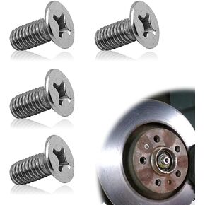 Brake Disc Rotor Screws 93600-06014-0H-Compatible With Honda, Acura, Hyundai and Kia Models,Ront and Rear Stainless Steel Retaining Screws(8Pcs)