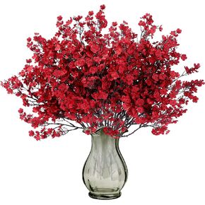 Sggvecsy 15 Pcs Babys Breath Artificial Flowers Gypsophila Bouquets Bulk Real Touch Fake Silk Flowers for Home Wedding DIY Floral Arrangement Kitchen Table Centerpiece Decoration (Blue with Purple)