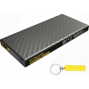 Nitecore Carbo 10000 Power Bank Ultra Lightweight 10000mAh Carbon Fiber Fast Charging Battery Pack Charger QC PD Dual-Output for Cell Phone Tag