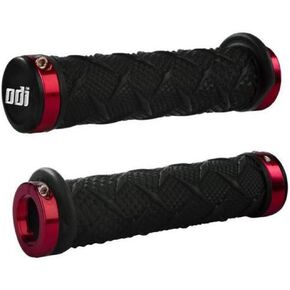 ODI X-Treme Lock-On ATV Hand Grips - Black/Red Clamps/One Size