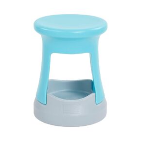 ECR4Kids Storage Wobble Stool, 18in Seat Height, Active Seating, Cyan/Light Grey