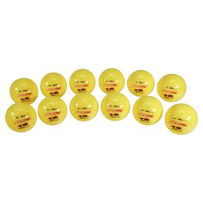 Sportime Multi-Purpose Inflatable Exercise Balls - 3 Inches - Set of 12 - Yellow