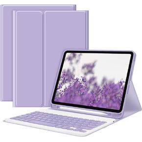 GOKOCO لجهاز iPad Air الجيل الرابع 10.9 بوصة حافظة لوحة المفاتيح 2020 غطاء بلوتوث لاسلكي مع حامل قلم رصاص تابلت الجيل الخامس 2022 مغناطيسي قابل للفصل-وردي in Kuwait