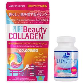 & Luxcent Glutathione Caps Duo, Japan Made & Formulated - 1 Month Supply