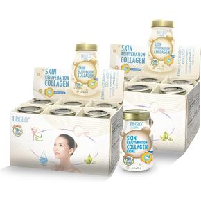 BBGLO® Skin Rejuvenation Collagen Drink - Anti Aging Complex, 2.4 fl. Oz (Pack of 6 Bottles, Original)