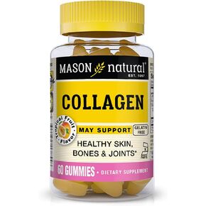 MASON NATURAL Collagen Gummies - Supports Healthy Skin, Bones and Joints, Tropical Fruit Flavor, Kosher, Gelatin Free, 60 Gummies (Pack of 2)
