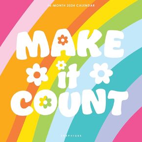 Graphique 2024 Life is Sweet Wall Calendar | 12" x 12" | Thick Paper | Home & Office Organizer | Large Monthly Grid | 3 Languages & Marked Holidays | 4 Month Preview Page for 2025…