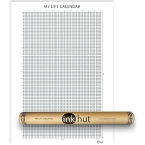 My Life Calendar Scratch-Off Poster - Easy Peel Silver Foil, Thick Matte Laminated Paper - Gift Box Tube - Unframed - Motivational Wall Art Decor For Home Office - 16.5 x 23.4 inches, A2 size