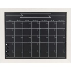 Beatrice Framed Magnetic Chalkboard Monthly Calendar, 23x29, Walnut Brown in Kuwait