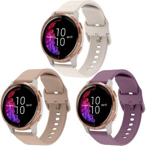 Bands Compatible with Garmin Vivoactive 5 / Vivoactive 3/ Venu 2 Plus/Venu Sq/Venu Smart Watch, Quick Release Soft Silicone Replacement Band for Garmin Vivomove HR/Luxe