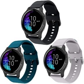 أحزمة متوافقة مع ساعة Garmin Vivoactive 5 / Vivoactive 3/ Venu 2 Plus/Venu Sq/Venu الذكية، حزام بديل من السيليكون الناعم سريع التحرير لـ Garmin Vivomove HR/Luxe in Kuwait