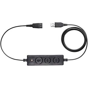 VoiceJoy Call Center Headset USB Plug QD Cable Adaptor for Jabra GN Headsets with Adjustable Volume and Microphone Mute Switch