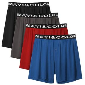 Men’s Underwear Boxer Soft Cotton Knit Mens Boxer Shorts Underwear Men Pack of 5