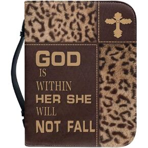 Mumeson Bible Covers for Women Study Portable Organizer Bible Protect Bag with Handle PU Leather Bible Carrying Case