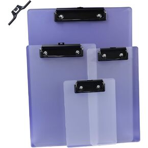 Full Black Clipboard,4-Piece Set of Thickened Acrylic Clipboard,Factory Office Plastic Clipboards Bulk,Clip Boards with Pen Holder for Urban Sketching