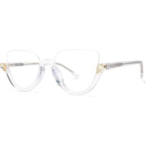 VOOGLAM Stylish Cat Eye Blue Light Blocking Glasses for Women Anti Eyestrain UV Eyewear Sylvia
