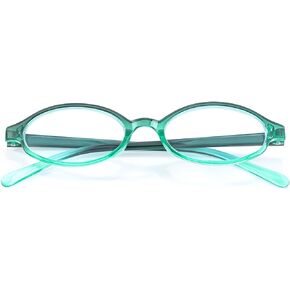 Myiaur Fashion Fake Glasses Oval Y2k Eyewear Frame Anti Blue Light for Women Clear Cosplay Non Prescription Glasses