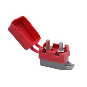 50A DC 12V - 24V- 48V Automatic Reset Circuit Breaker with Cover Stud Bolt for for Battery Chargers, Trucks, Buses, Electric Cars, Car Engines and More