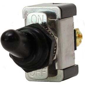 Fastronix SPST ON-Off Heavy Duty 20 Amp AC/DC Toggle Switch with Weatherproof Neoprene Boot