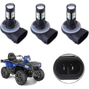 3 Pack LED Headlight Bulbs Lamps 270W 6000K 3600LM Super White Color For Polaris Sportsman 500 550 570 600 700 800 850 XP Replace 88118smd Fog Lights