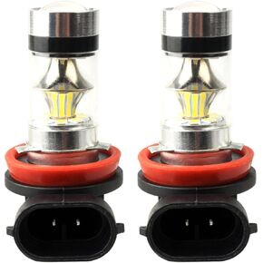 QODOLSI 2 PCS 9005/9006 LED Car Fog Light Bulb, Daytime Running lights, 6500K Front Light, 12V 100W Low Beam Lights, Universal for Most Vehicles (White Light)