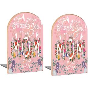 Milk Way Galaxy Above Mountains Book Ends Decorative Wood Bookends for Shelves Kids Room Desk Home Office Book Stoppers for Magazines,Books, DVDs, 1 Pair/2 Pieces(5x3.1 in)