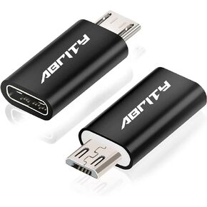 USB C Female to Micro USB Male Adapter, 2 Pack, Supports Devices like S7, Note 5, Tab S2, G4, Nexus 5/6, HTC One A9
