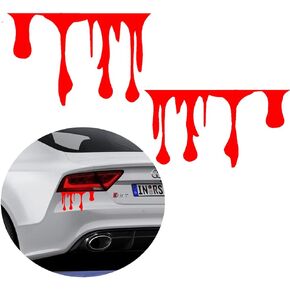 CAR Decals 2 Pack red Flowing Blood Bloody Horror Funny Decal Sticker Car Vinyl