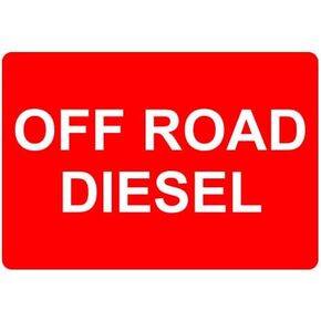 fagraphix Off Road Diesel Sticker Decal Self Adhesive Safety Industrial Label Fuel Offroad 1.25" Wide