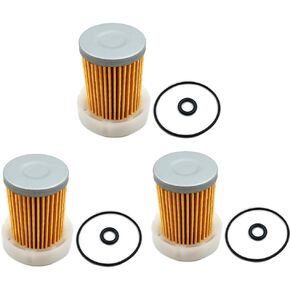 3pcs Fuel Filter with O-Ring Compatible with Kubota L3200 L3400 L2501 L2800 L3200 L3700 L3800 RTV-X1100CR RTV-X1100CW RTV-X1120DR L2501D L2501F 6A320-59940 B7800 L3400 B3030 B7400